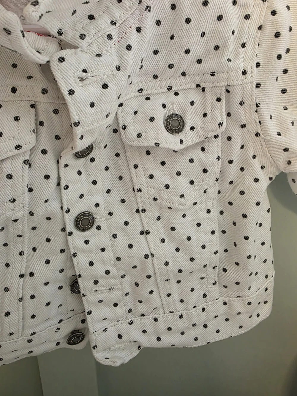 Disney 3 Or 3t Minnie Mouse Polka Dot Jacket - White with Black Dots